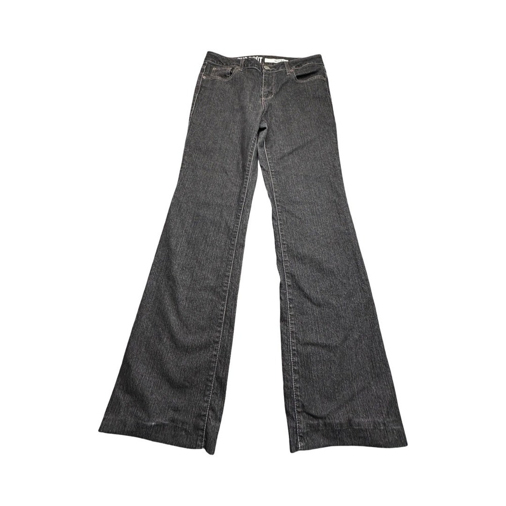 DKNY Jeans Soho Boot Womens 12L Gray Denim Flared Leg Dark Wash KCMUB075 Stretch